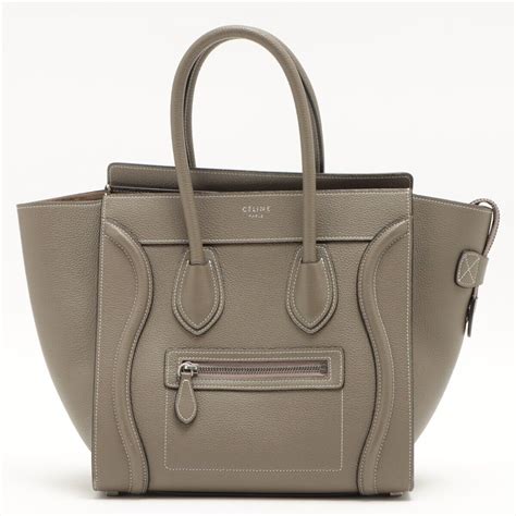 grey celine luggage shopper